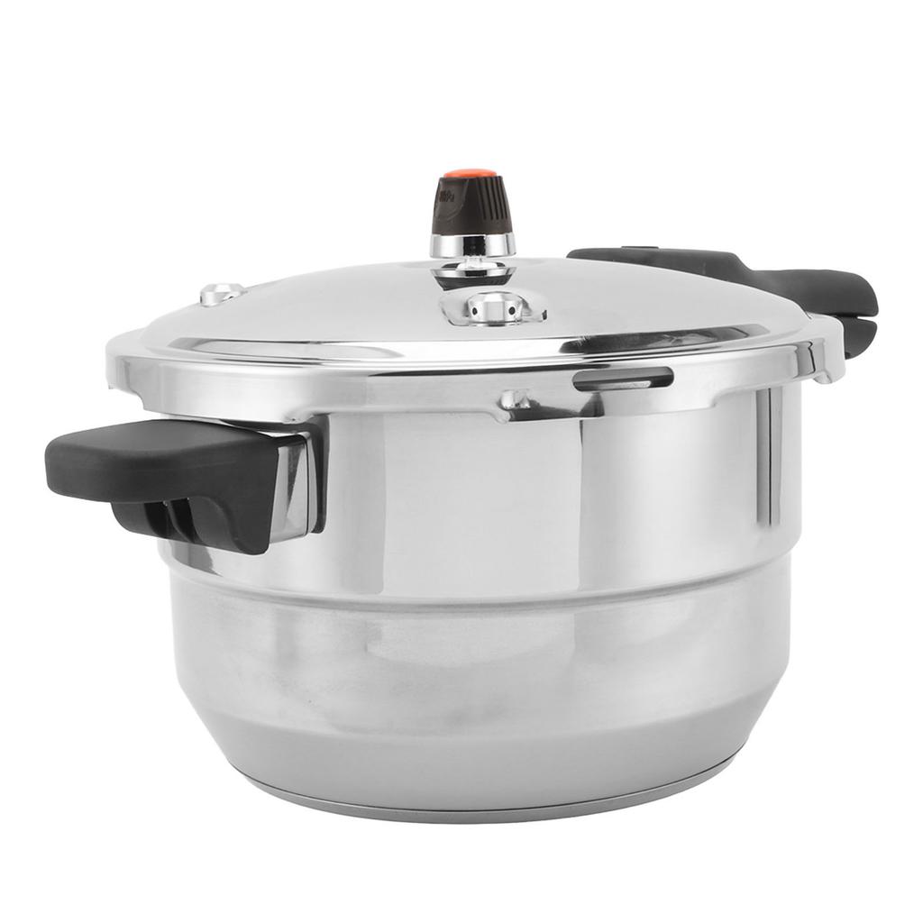 Pressure Cooker with Steaming Rack Stainless Steel Pressure Canner Compatible with Gas Induction