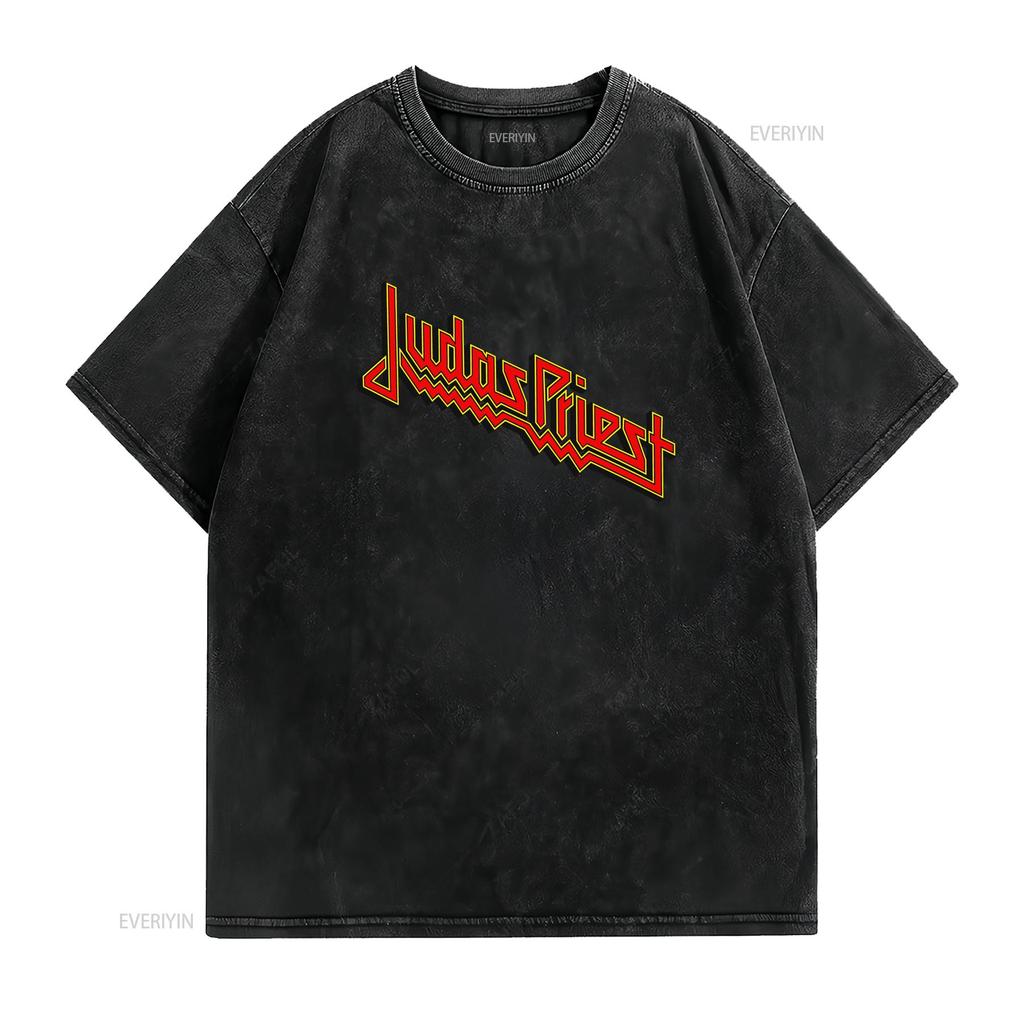 Metal Band Judas Priest T Shirt Rock Music Softstyle Concert Merchandise Heavy Fashion Top Vintage Washed Homme Stylish