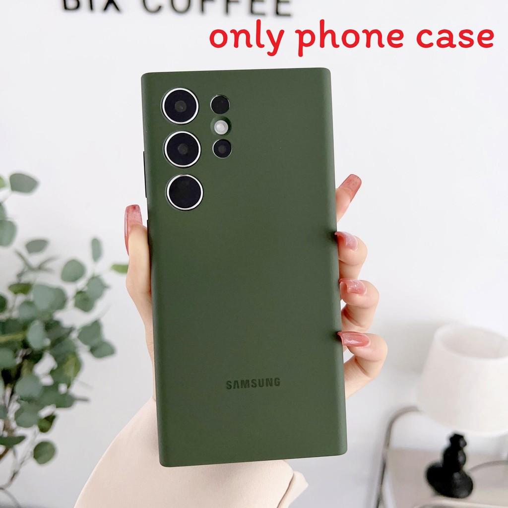 Galaxy S24 For Ultra Silicone Case Dark Violet Solid Color Models Design