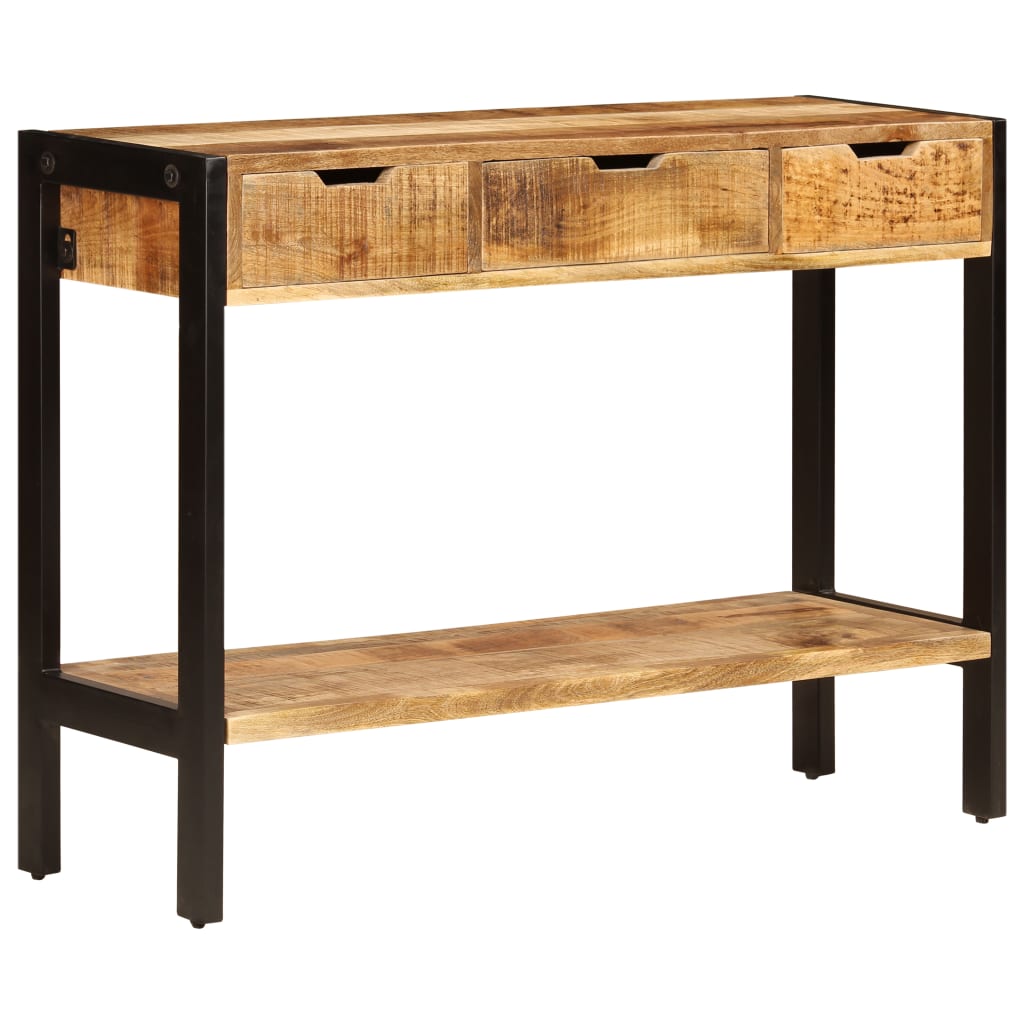 Sideboard with 3 Drawers 110 X 35 X 75 Cm Solid Mango Wood