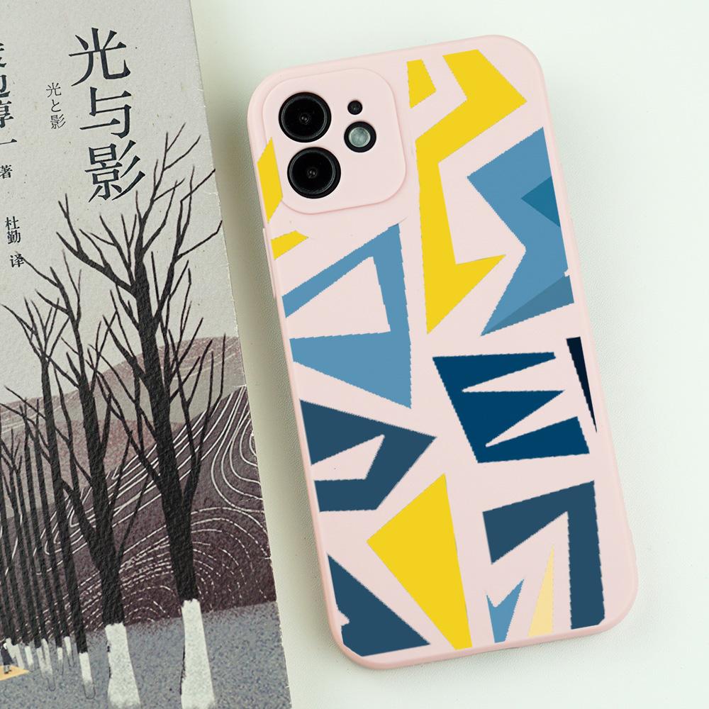 

Unique Irregular Geometry Phone Cases for iPhone 14 12 13 11 Pro Max Mini SE X XS MAX XR 7 8 Plus Artistic Silicone Cover Fundas iPhone 7 8 or SE
