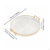 Coffee Table Centerpiece Tray Light Luxury Fluted Serving Platter MultiFunctional Round Decorative
