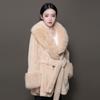 2025 Fall/Winter Plush Coat: Thick, Warm, and Slim-Fit with Belt & Large Fur Collar