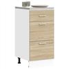 VidaXL Low Cabinet "Lyon" Sonoma Oak 40 X 46 X 81.5 Cm Engineered Wood 854213