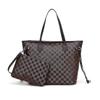 2025 Borsa Tote a Spalla a Scacchi da Donna Portamonete Borsa a Mano in Pelle PU con Pochette Interna-r