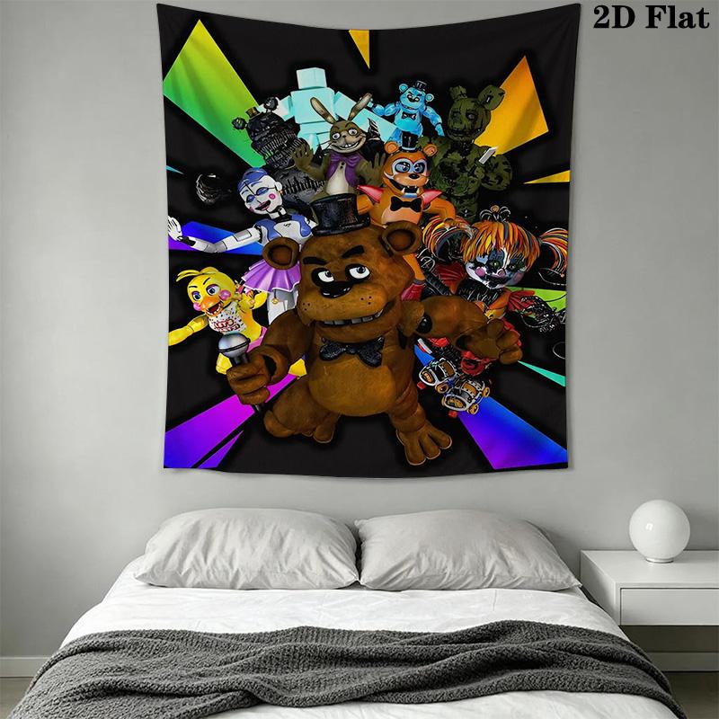 Five Nights Freddy'S Survival Horror Tapestry Background Cloth Wallmounted Homestay Soft Decoration Tapestry Soft Work Of Art