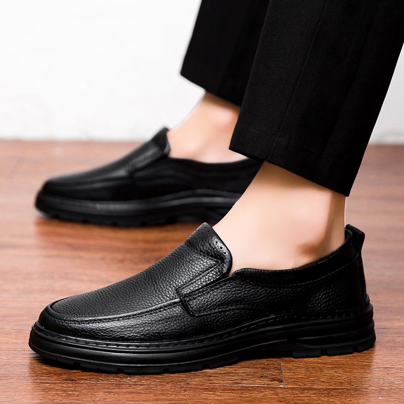 Fashion New High Quality Genuine Leather Oxford Shoe for Men Stylish Designer Soft-soled Casual Shoes Non-Slip Business Driving Sneakers