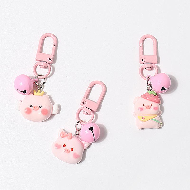 Cartoon Cute Pink Small Pig Animal Pendant Keychains Backpack Hangings Decoration Accessries Gifts