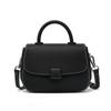 Burminsa Genuine Leather Saddle Small Shoulder Bag  Luxury Designer Crossbody Purse Top Handle Handbag
