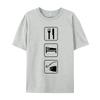 Eat Sleep Fish Repeat Tshirt Tops Tees Printed On Fitted Normal All Cotton Crewneck Adult TShirt Basic