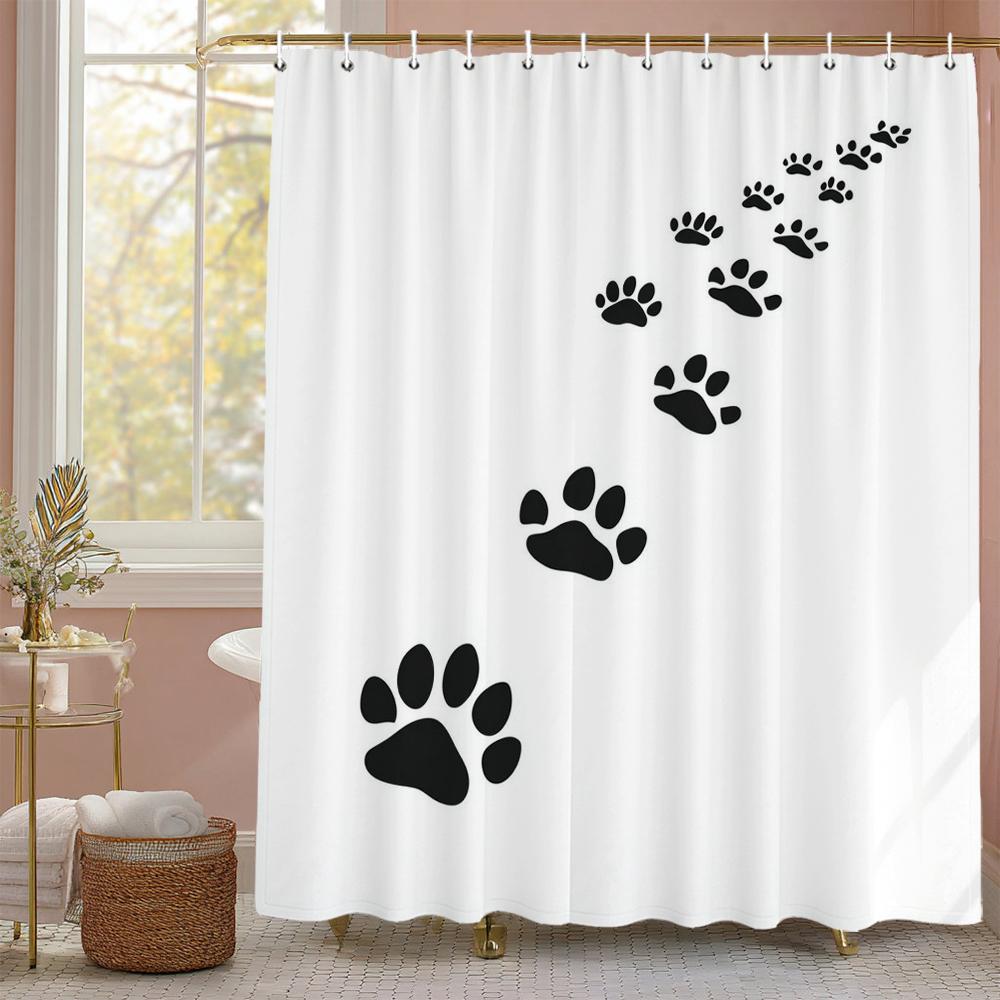 

Creative Cartoon Cute Cat Funny Shower Curtain, Bathroom Decorative Shower Curtain, Waterproof Shower Curtain With Hooks W60H190(CM)-1 Pcs