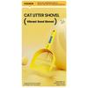 Plastic Material Cat Litter Scoop Fine Holes Durable Construction Pet Poop Cleaning Shovel Fine Pores Long Handle