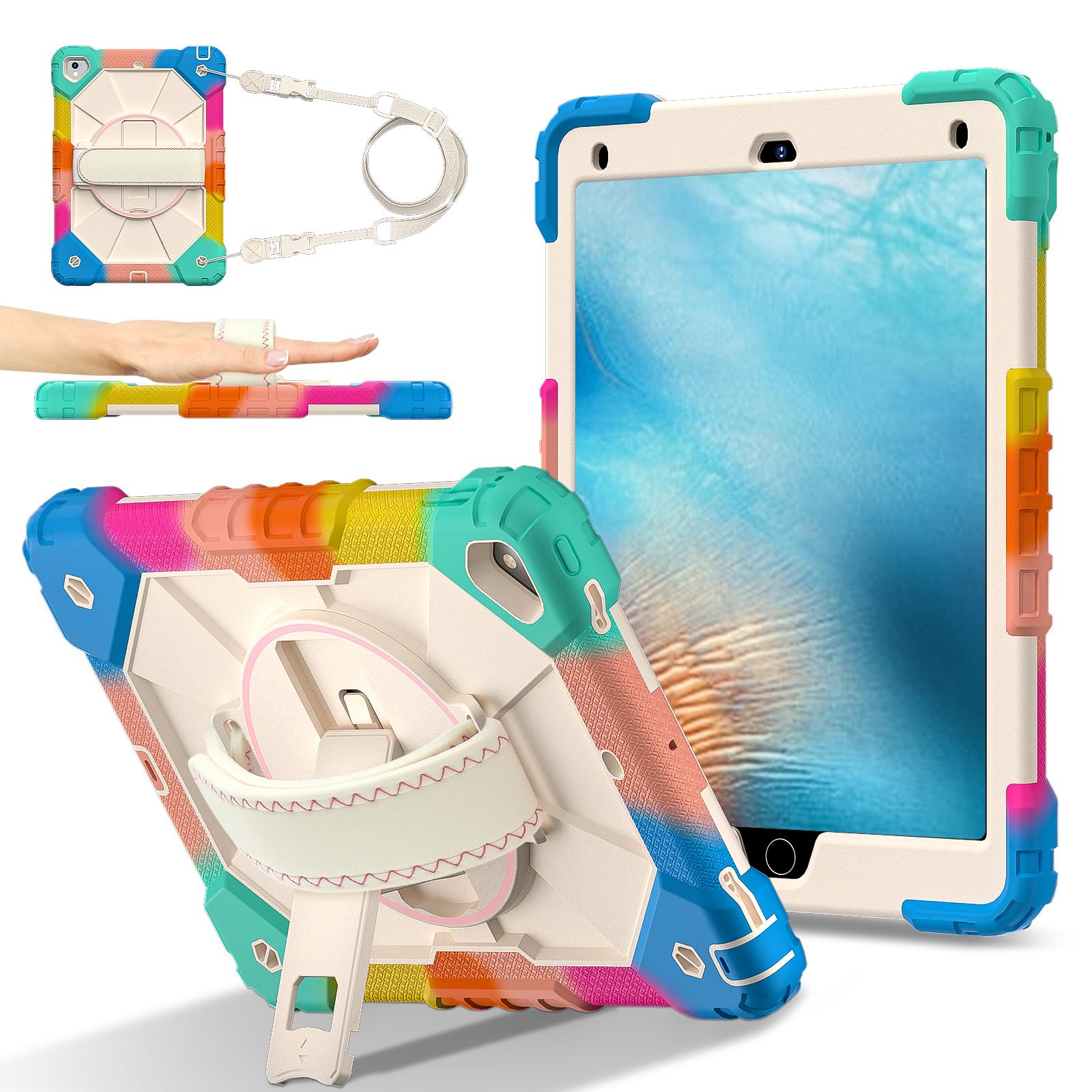 Silicone+PC Armor Case For iPad 5th 6th 2017 2018 9.7inch Rotating Kickstand Tablet Cover For iPad Pro 9.7   Kids Funda iPad 5th 6th 9.7inch