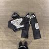 Unisex Oversized Hoodie With 3D Embroidered Graphic Streetwear Loose Fit Hip Hop Style