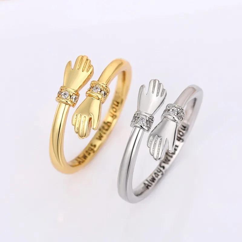Adjustable Hand Opening Ring For Women Versatile Resizable Chic Girls Statement Jewelry Simple Design Finger Accessory