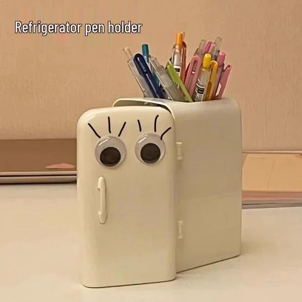 Rabat dla nowych przybyszów: Kreatywny Mini Lodówka Pojemnik na Długopisy dla Studentów - Uroczy i Zabawny Organizer na Biurko