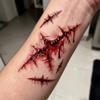 5PCS/SET Long-Lasting Bloody Scar Tattoos Decals Halloween Fake Wound Stickers  Film Props