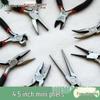Stainless Steel Precision Needle-Nose Pliers: Non-Serrated, Round-Nose, Angled Cutters for DIY Craft & Jewelry Wire Wrapping