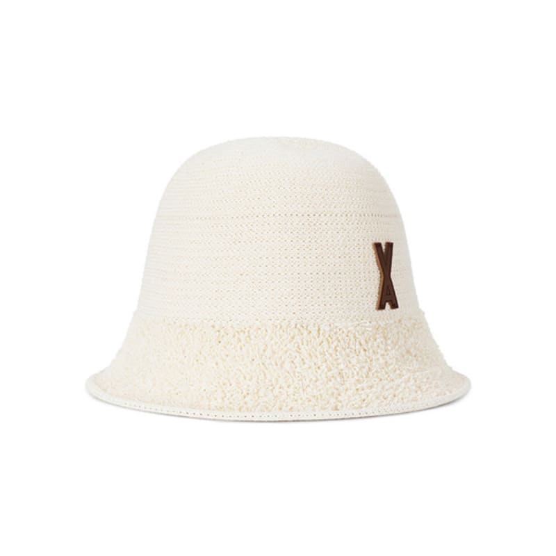 VARZAR VA Patch Towel Bucket Hat Ivory