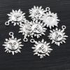 21x17mm 15pcs Antique Silver Plated Gold plated Bronze Sun Handmade Charms Pendant:DIY for bracelet necklace