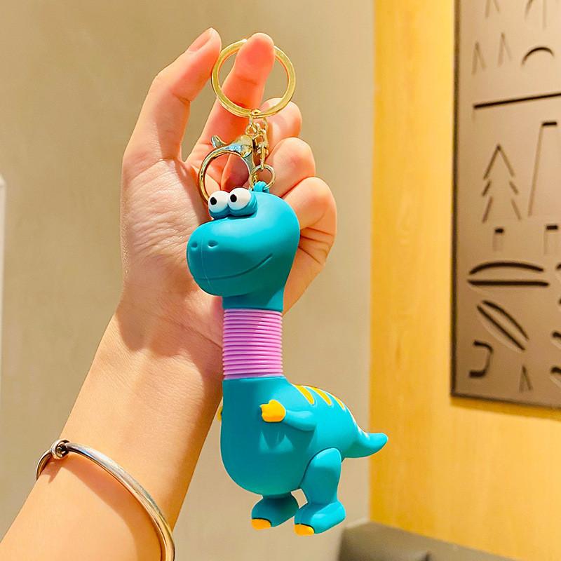 Dinosaur Pvc Creative Keychain Perfect Gift For Birthdays And Events Special