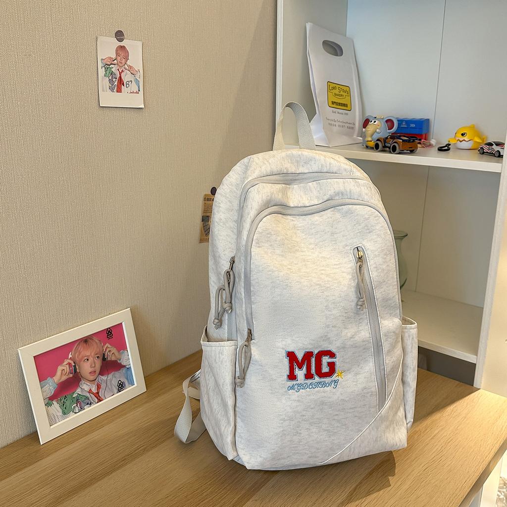 New Schoolbag for Girls, Junior High Students, Elementary Students, and High School Students, Simple and Versatile Large-capacity Campus Backpack