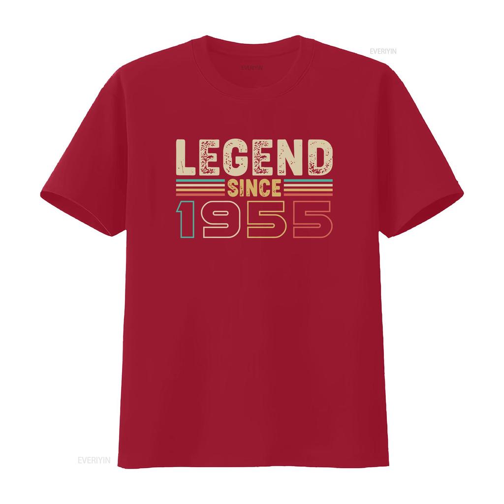 Legend Since 1955 Adults T Shirt Retro Style 70th Birthday Idea Soft Cotton Design for Men and Ladies vintage Washed