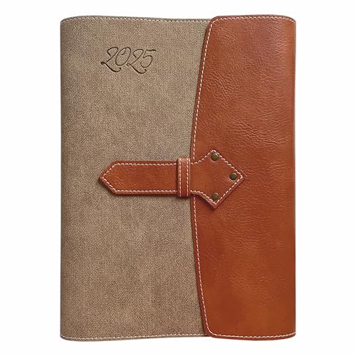Anupam Vintage Diary 2025 with Dates, 2025 Daily Planner Full Page Per Day with Monthly Calendar, January to December 20 5