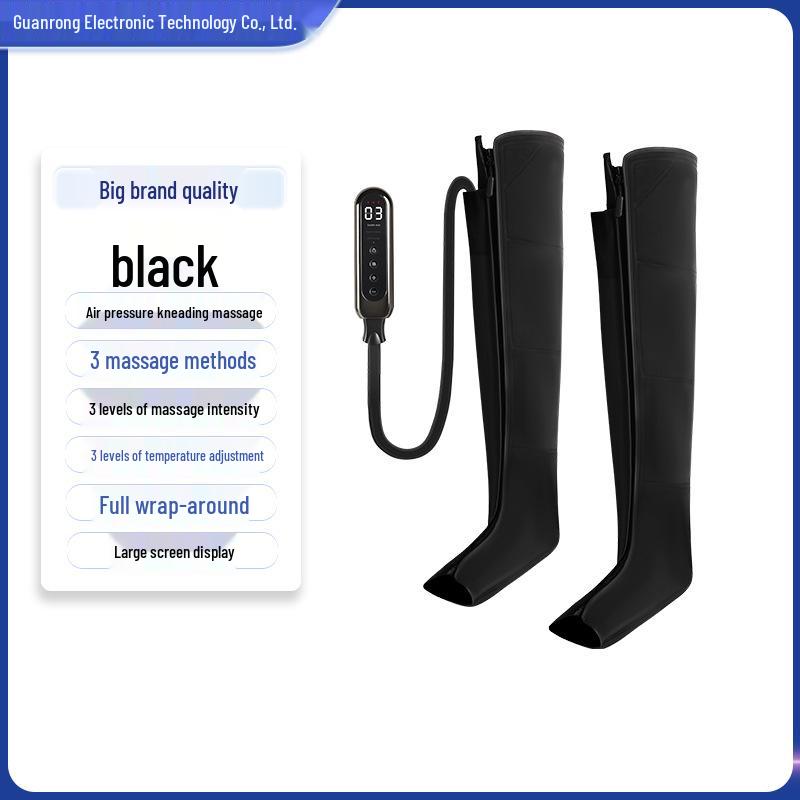 Personalized Air Wave Leg Massager: Full Airbag Kneading & Heating for Knee, Thigh, Calf, and Foot Therapy. UK Plug