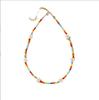 Candy Color Flower Rice Bead Necklace Bohemian Vacation Wind Collarbone Chain Women'S Jewelry Supply