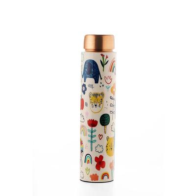 Jolly Copper Water Bottle, 750ml, 1 Piece | Kids | Leak Proof, Durable and Rust Free | Eco-friendly and Sustainable, 750ml, Pack of 1