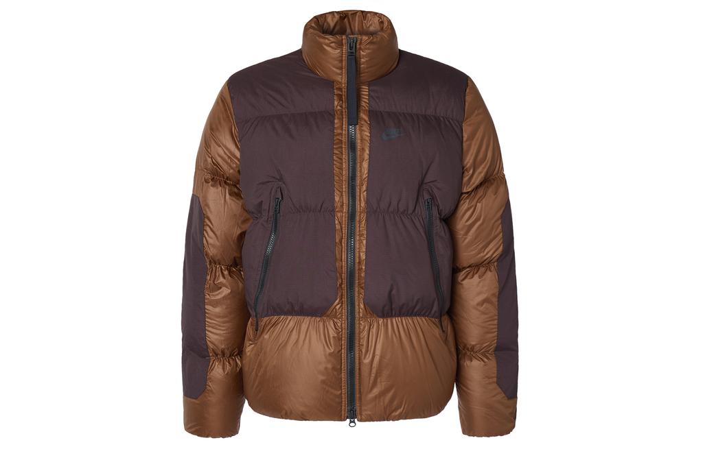 Nike Down Jackets Men's Bronze Stand Collar Moderate Quilted Down Jacket DD6979-204