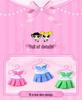 Powerpuff Girls Doll Keychain with Changeable Clothes and Plush Toy Skirt