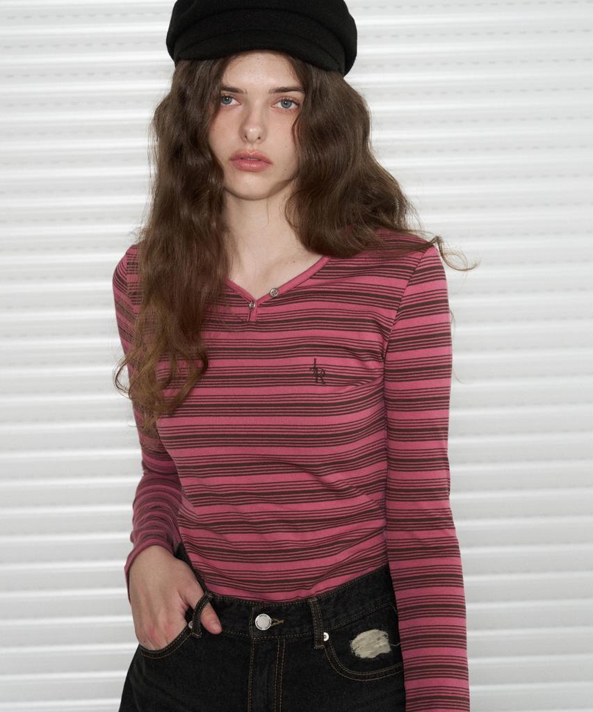 Ledeoli Slim Fit Striped Top [3 Colors]