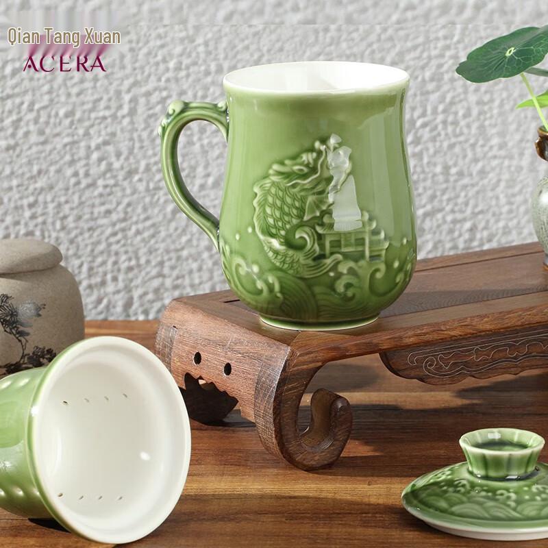 Qian Tang Xuan Fish Leaping Tea Cup Set