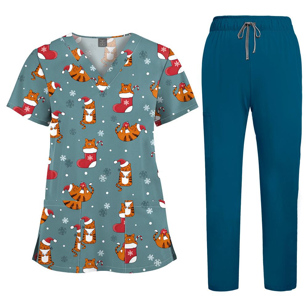 Ιατρικά Ρούχα Νοσοκομείου Κοντομάνικο Ομοιόμορφο Ομορφιάς Φόρμα Τρεξίματος Γιατρού Ρούχο Εργασίας Ιατρικό Χειρουργικό Πολύχρωμο Ομοιόμορφο Unisex