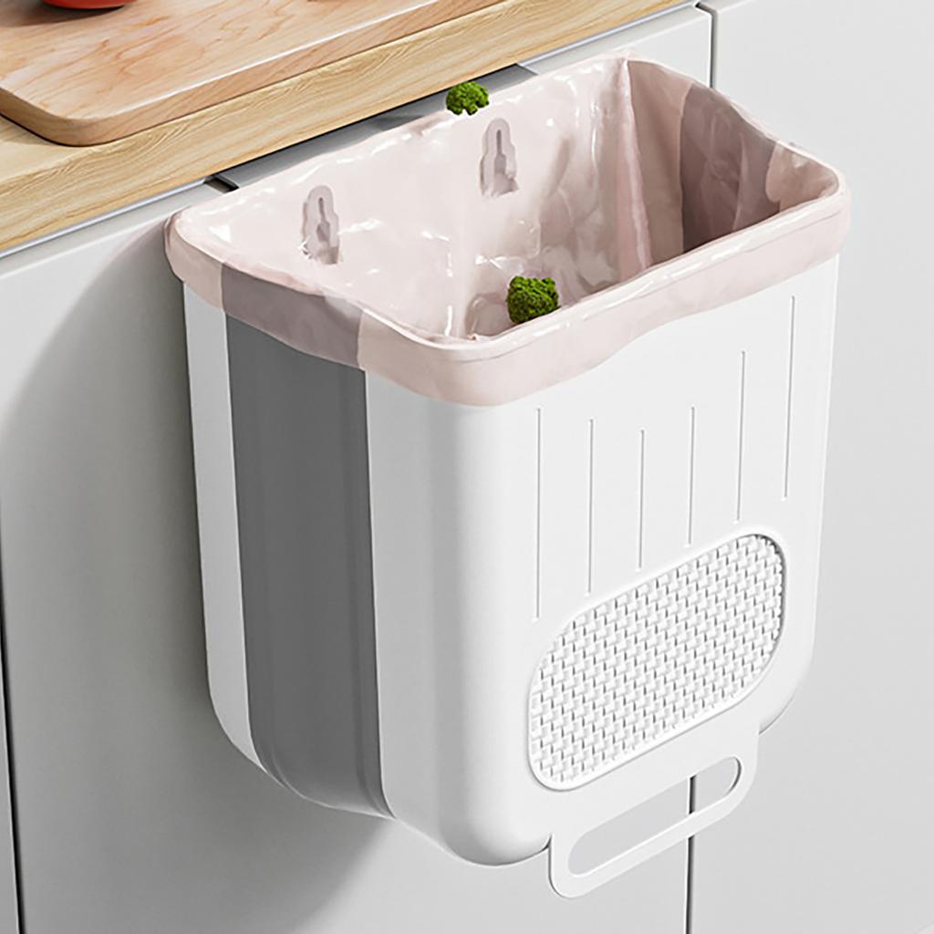 Poubelle murale Pliante Gain de place Solution de stockage des déchets pour bureau Camping-car Maison Voiture Cuisine