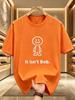 Unisexs Soft Cotton Crew Neck Tee Minimal Stick Figure It Isn t Bob Graphic Funny Meme Short Sleeve Daily Casual Top For Unisex