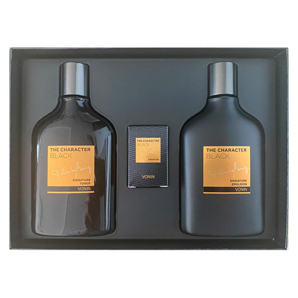 BONIN The Character Black Signature 2-Piece Set for Men (Skin + Emulsion) + All-in-One Cleanser