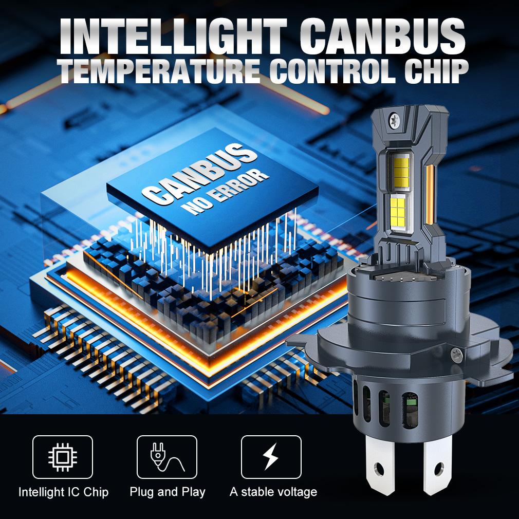 TOAUTO H4 LED Lights Bulbs 300W 30000LM Car Headlights H11 9005 H7 LED Headlight Canbus Turbo Lights for Car 6000K 12V 24V