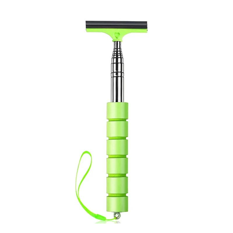 Auto-Rückspiegelwischer, Edelstahl, teleskopisch, einziehbar, geschichteter Bürstenkopf, Fensterwasch-Reinigungsbürste, Handwischer