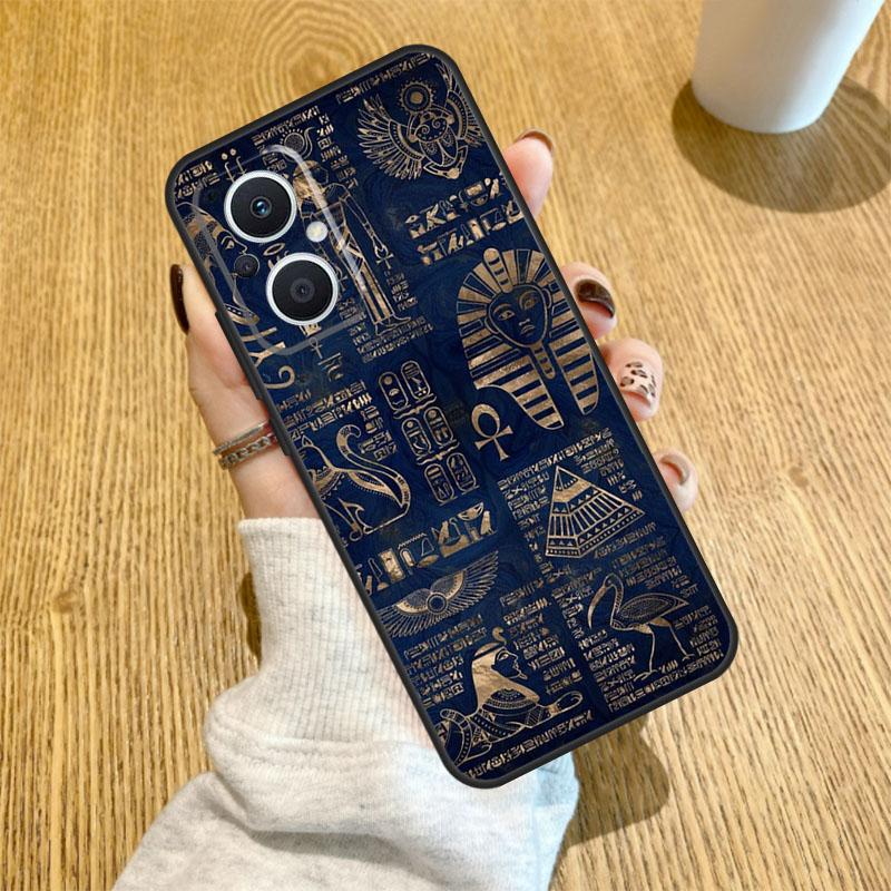 

Древнеегипетский иероглифический чехол Funda для OPPO Reno 7 8 Lite 14 F 13F 12F 11F 13 12 11 10 Pro OPPO Find X9 X8 X6 X5 Pro OPPO Find X6 Pro