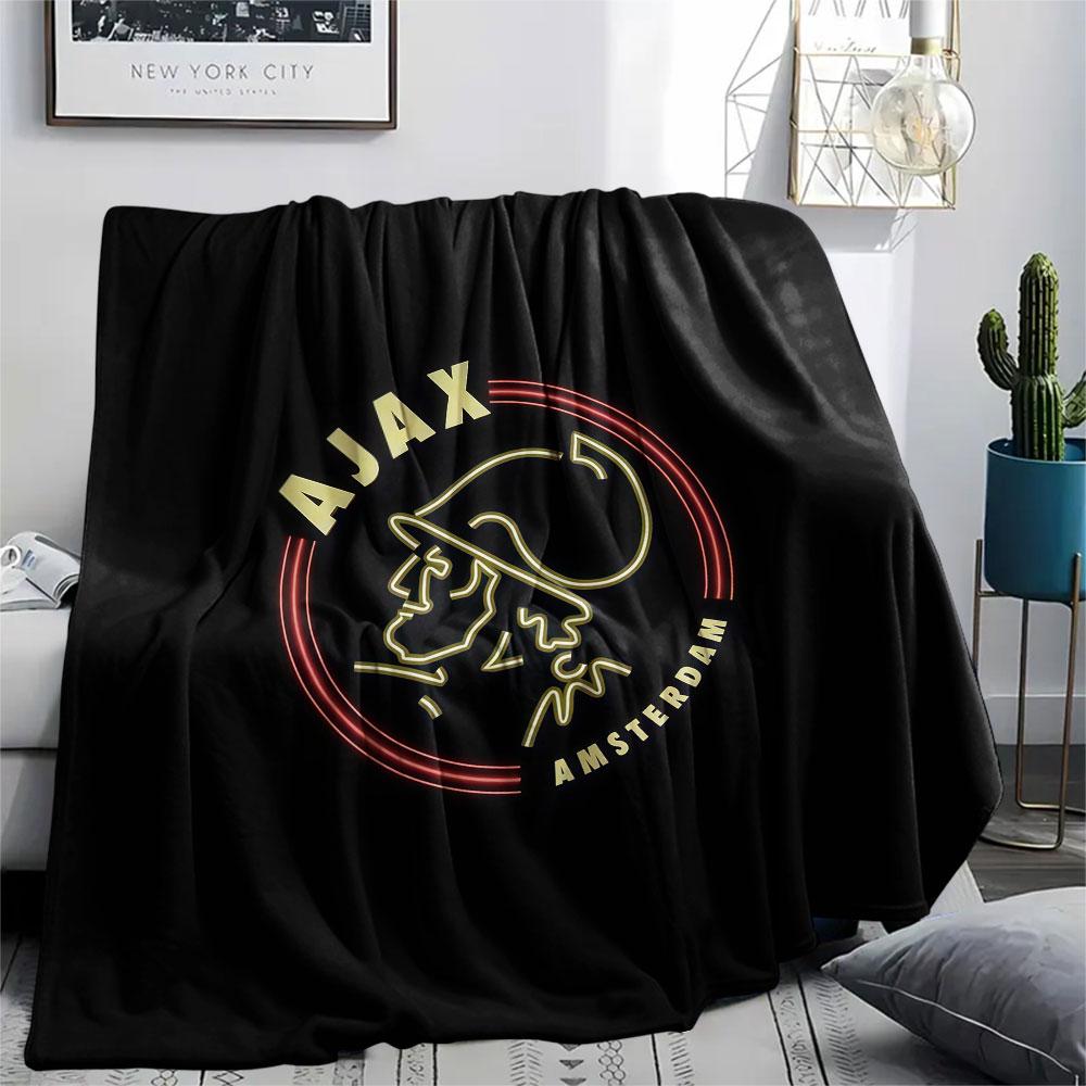 1PC AFC Ajax Patterned Flannel Blanket Suitable For All Seasons for Home Decor Warmth and Comfort Gifts Holiday Present