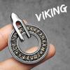 Viking Rune Carving Men Necklaces With Pendant Stainless Steel Jewelry For Male Women Punk Hip Hop Accessories Gifts