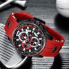 Quartz Watch with Date Silicone 3ATM Water Perfect for or Popular Analog Gift 0350 Men's Display, Strap, Resistance, Durable, Stylish, Simple, Casual,
