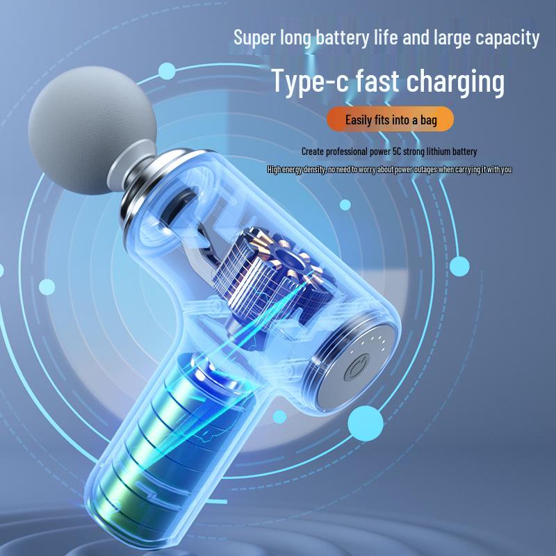 Customizable Mini Fascia Gun Massager: Multi-Head for Muscle Relaxation & Neck Care