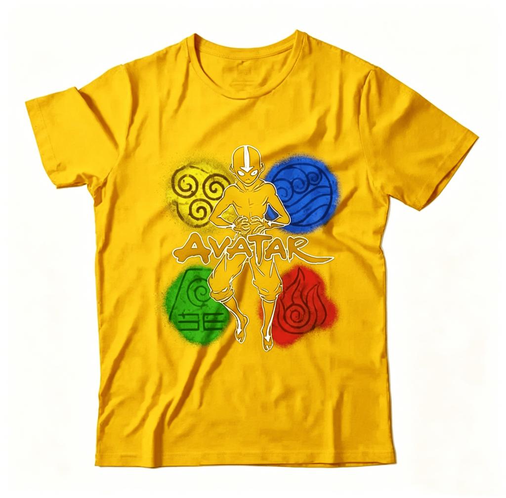 Cartoon Avatar The Last Airbender Aang Tshirt 2026 Summer New Unisex Unisex Fashion Cotton Oversized Unisex Tshirt Highend Y2k