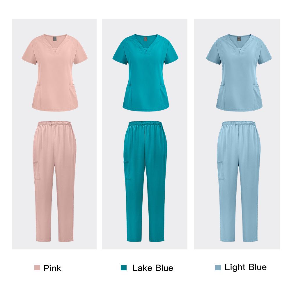 Nianqing Multi-Color Medical Workwear Set: Casual, Loose-Fit Doctor/Nurse Uniform, Plus Sizes Available
