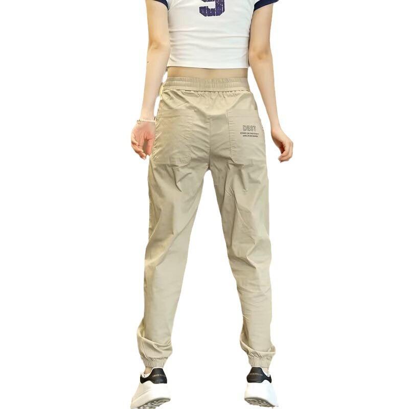 

New Style of Work Clothes Ice Silk Casual Pants for Men Loose Summer Quick-drying Pants for New Style Versatile Sport Thin Style Tie-fitting 5XL
