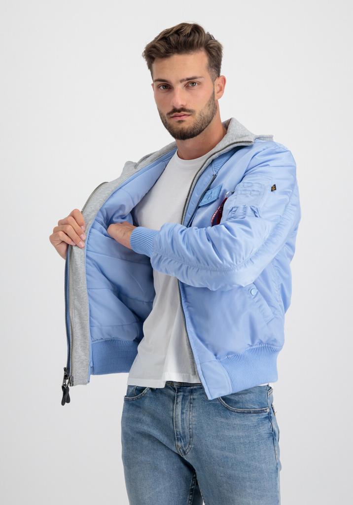 Зимняя куртка Alpha Industries MA-1 D-Tec Hood Bomber Jacket (183110) (183110) светло-голубой